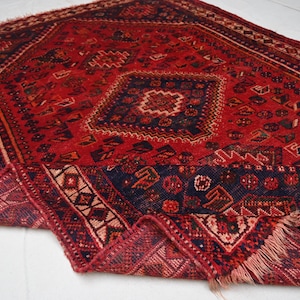 5x8 Antique Geometric Rug, Caucasian Rug, Turkish Old Rug, Turkmen Handmade Wool Rug, Afghan Tribal Rug, Bedroom, Kitchen Rug, Oriental Rug