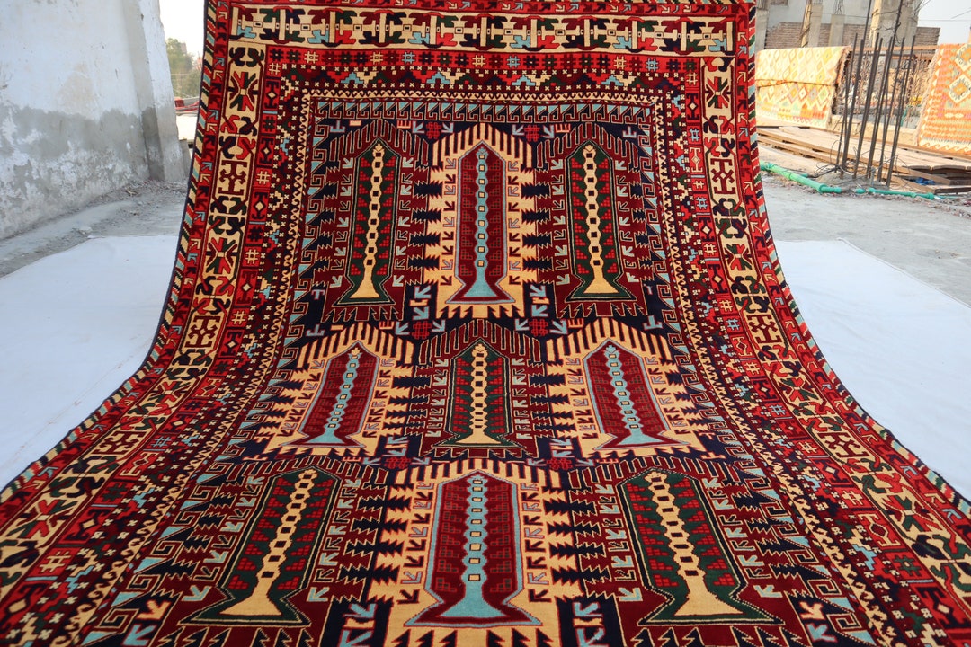 Waziri Rug 7x10 Afghan Waziri Area Rug, Fine Quality Organic Wool Rug, Tribal ...