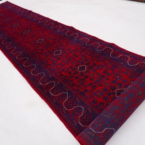 Afghan Bukhara Rug 14 ft Runner Rug, High Quality Soft Wool Stunning Turkoman Handmade Woo Rug, Hall way Runner, Khal Muhammadi Bukhara Rug image 1