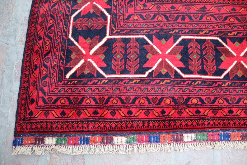 17x10 Extra Large Bukhara Rug 500x300 cm Afghan Bukhara Rug, Top Quality Handmade Organic dyes Carpet, Oriental Turkmen Rug, Living Room Rug image 5