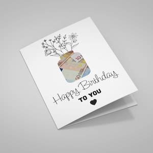 birthday gift | A6 folding card to print out yourself