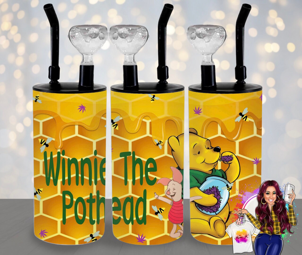 Winnie the Pooh Hookah Wrap Hookah Tumbler Wrap Sublimation Etsy