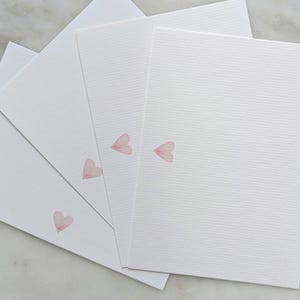 Aquarell Herz Grußkarten | A6 Thank You Notecard / Correspondence Cards | Packungen mit 15 Karten und Umschlägen