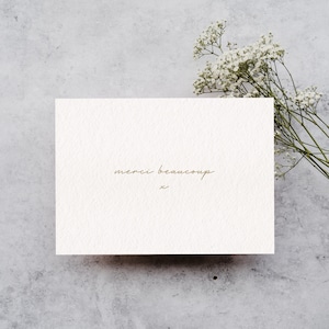 Lot de cartes de remerciement A6 | Grazie Mille, Merci Beaucoup, Merci, Muchas Gracias | 6 cartes et 6 enveloppes | Parfait pour les mariages