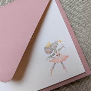 Cartes de correspondance personnalisables de type ballerine | Illustré à la main | Cartes de remerciement/cartes de correspondance A6 | Paquets de 15 cartes avec enveloppes