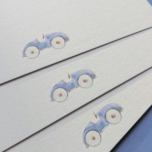 Cartes de correspondance personnalisables avec voitures anciennes | Illustré à la main | Cartes de remerciement/cartes de correspondance A6 | Paquets de 15 cartes avec enveloppes