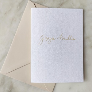Cartes Grazie Mille | Formats mini et standard | 6 cartes et 6 enveloppes | Lot de cartes de remerciement
