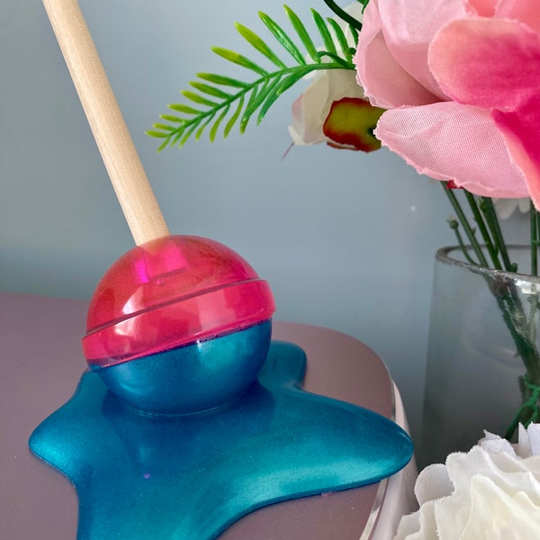Teal and Pink Lollipop
