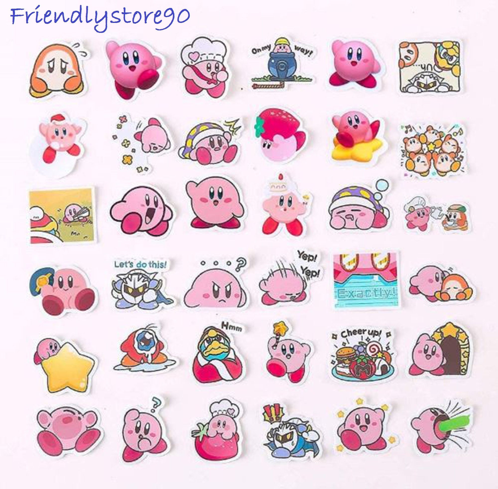 Kirby Star Stickers / Kirby Kawaii Sticker 40 pcs Etsy