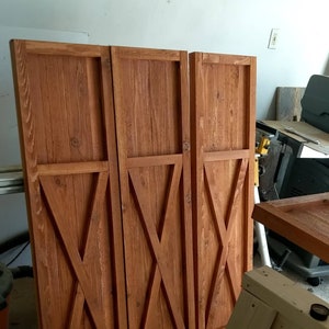 Custom Fabricated Cedar Shutters - X Pattern - Custom Stain Available