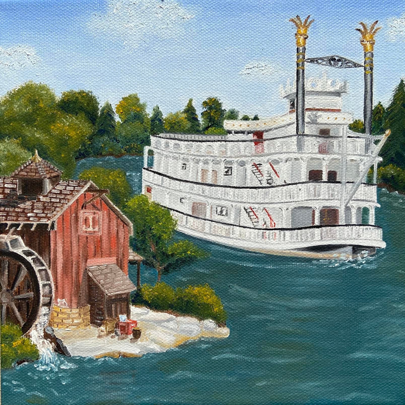 riverboat oil paintings for sale