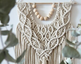 Macrame Wall Hanging – White Wall Hanging, Boho Wall Hanging, Boho Decor, Home Decor, Macrame Home Decor, Natural Decor, Bohemian Decor