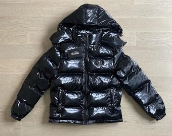 Shiny Black Trapstar Coat Black Logo Coat Black Trapstar - Etsy