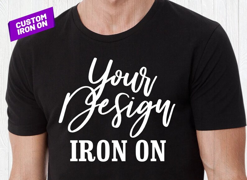 Custom Design Iron on Transfer Tshirt Personalised Text Name Etsy