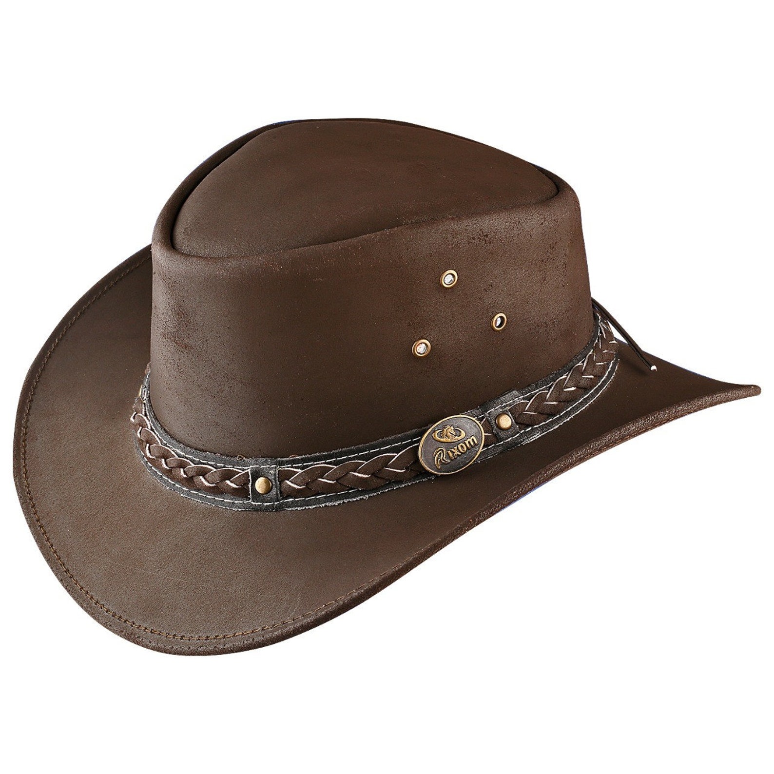 Australian Leather Cowboy Hat Western Aussie Style Hat Various Etsy