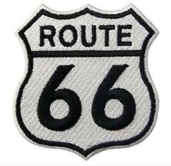 Route 66 Road Sign Embroidered Patch / Badge IRON ON Size: | Etsy