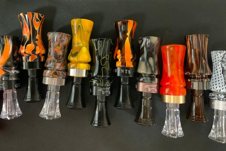 Hand Crafted Acrylic Duck Call Fire Engine Red image 7