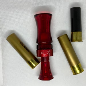 Hand Crafted Acrylic Duck Call Fire Engine Red image 1