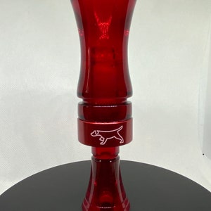 Hand Crafted Acrylic Duck Call Fire Engine Red image 3