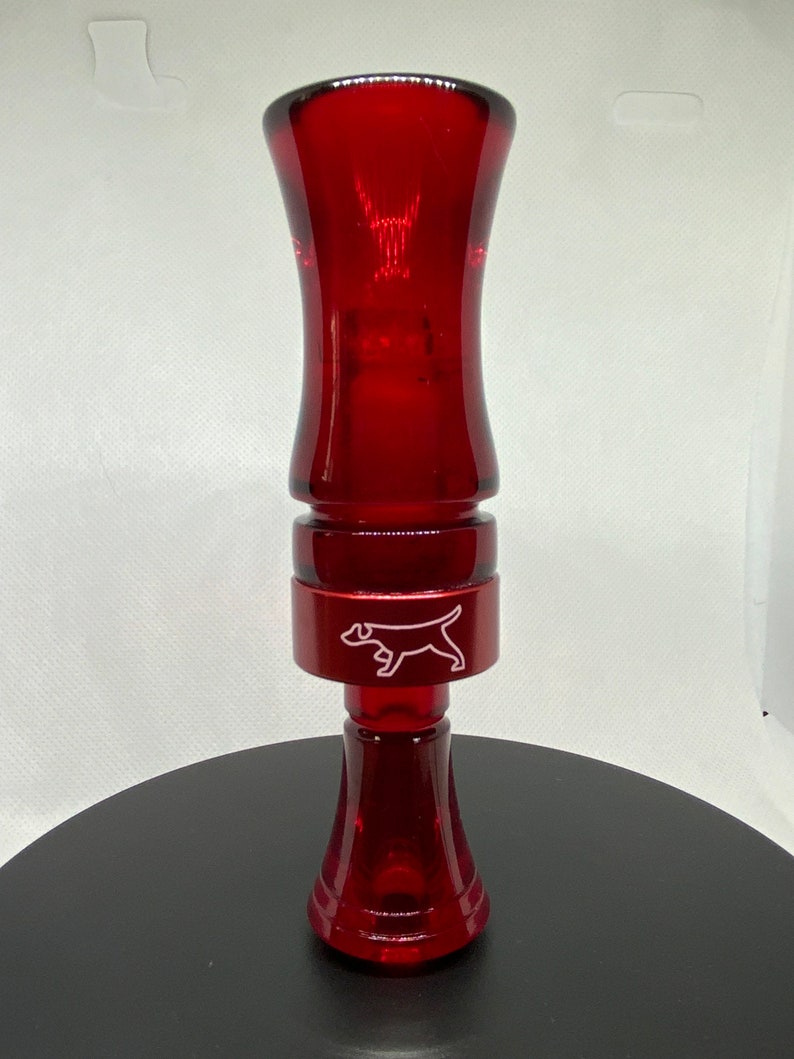 Hand Crafted Acrylic Duck Call Fire Engine Red image 3