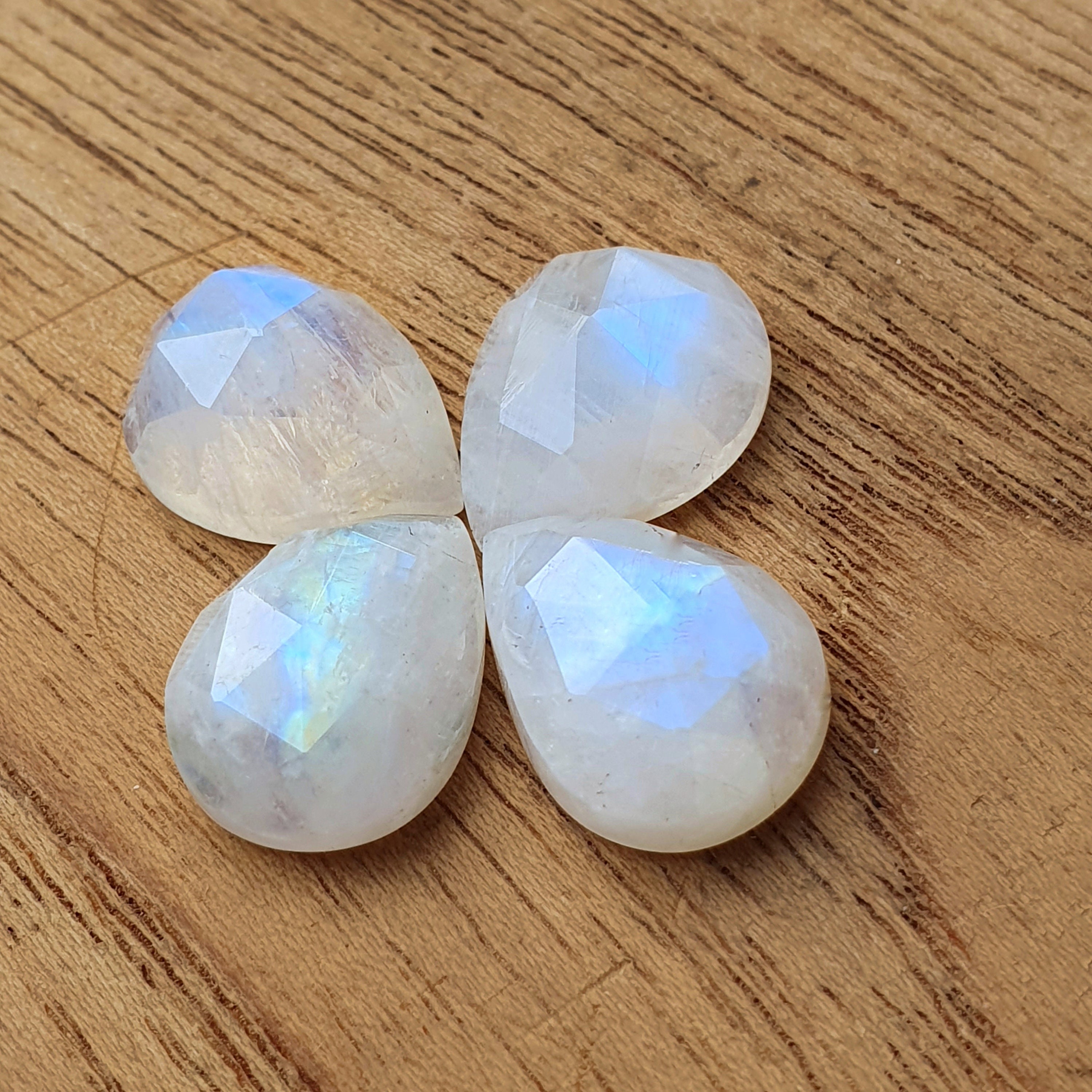 Piedra Lunar Arco Iris Natural Piedra Preciosa De Corte Rosa