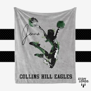 Collis Hill Eagles Cheerleader personalisierte Decke; 2 Größen: 50&quot;x60&quot; und 60&quot;x80&quot;