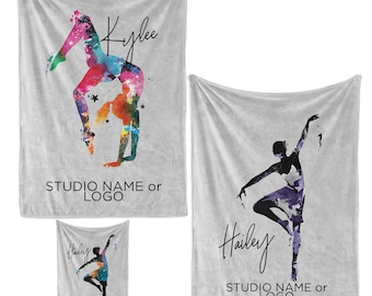 Dance custom blanket - Dancer ballet personalized dance blanket - Dance blanket for girls - 2 sizes: 50"x60" and 60"x80"