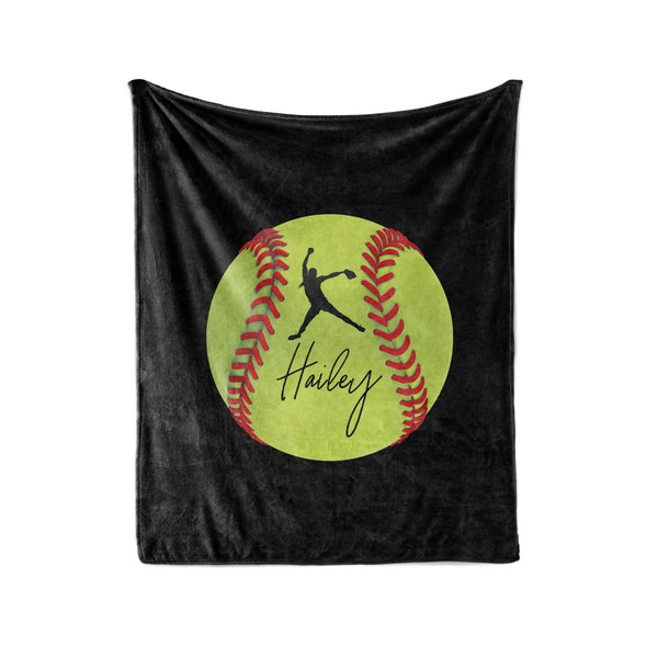 Fastpitch softball personalized Text, Many colors to choose from. 3 sizes available, 30"x40", 50"x60" and 60"x 80"