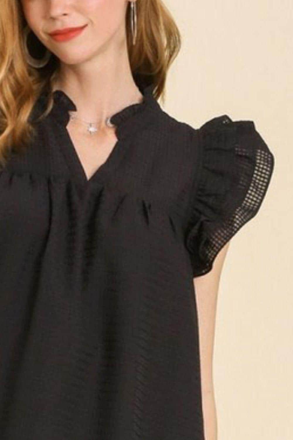Layered Ruffled Sleeves Full Size Layered Ruffle Sleeve Mini Dress Plus Size - Etsy