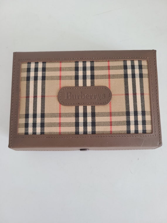 Juego de naipes Burberry autentico vintage super raro en caja de cuero Etsy Espana