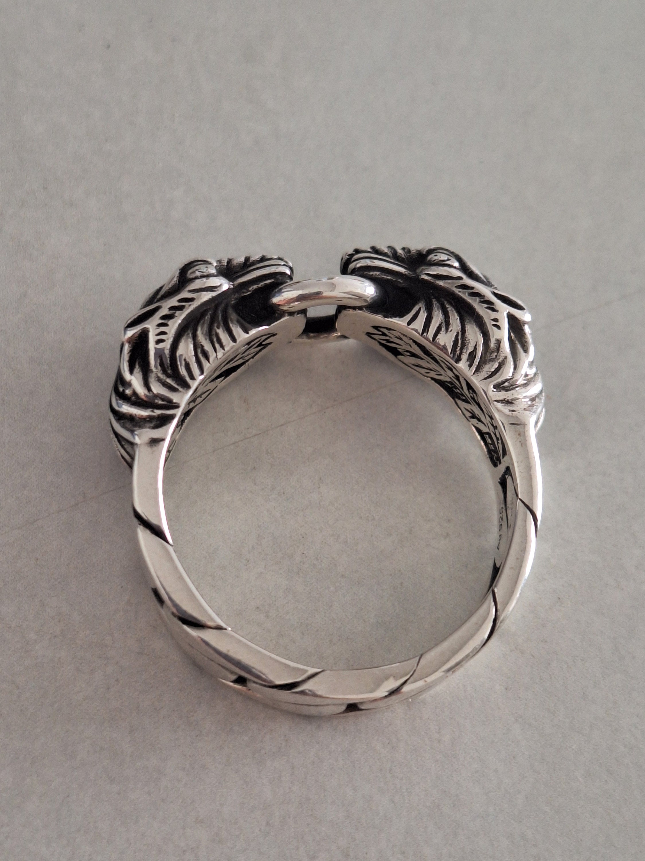Gucci Unisex Sterling Silver Tiger Ring - Etsy Gucci Unisex Sterling Silver Tiger Ring - Etsy
