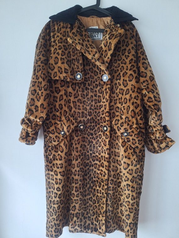 Rare Gianni Versace Unisex Leopard Trench Coat Jacket - Etsy