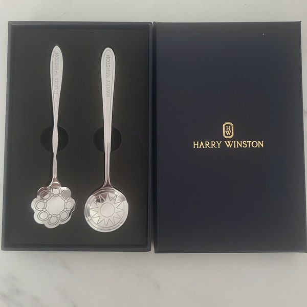 Vintage Harry Winston Silver Tone Tea Spoon Set