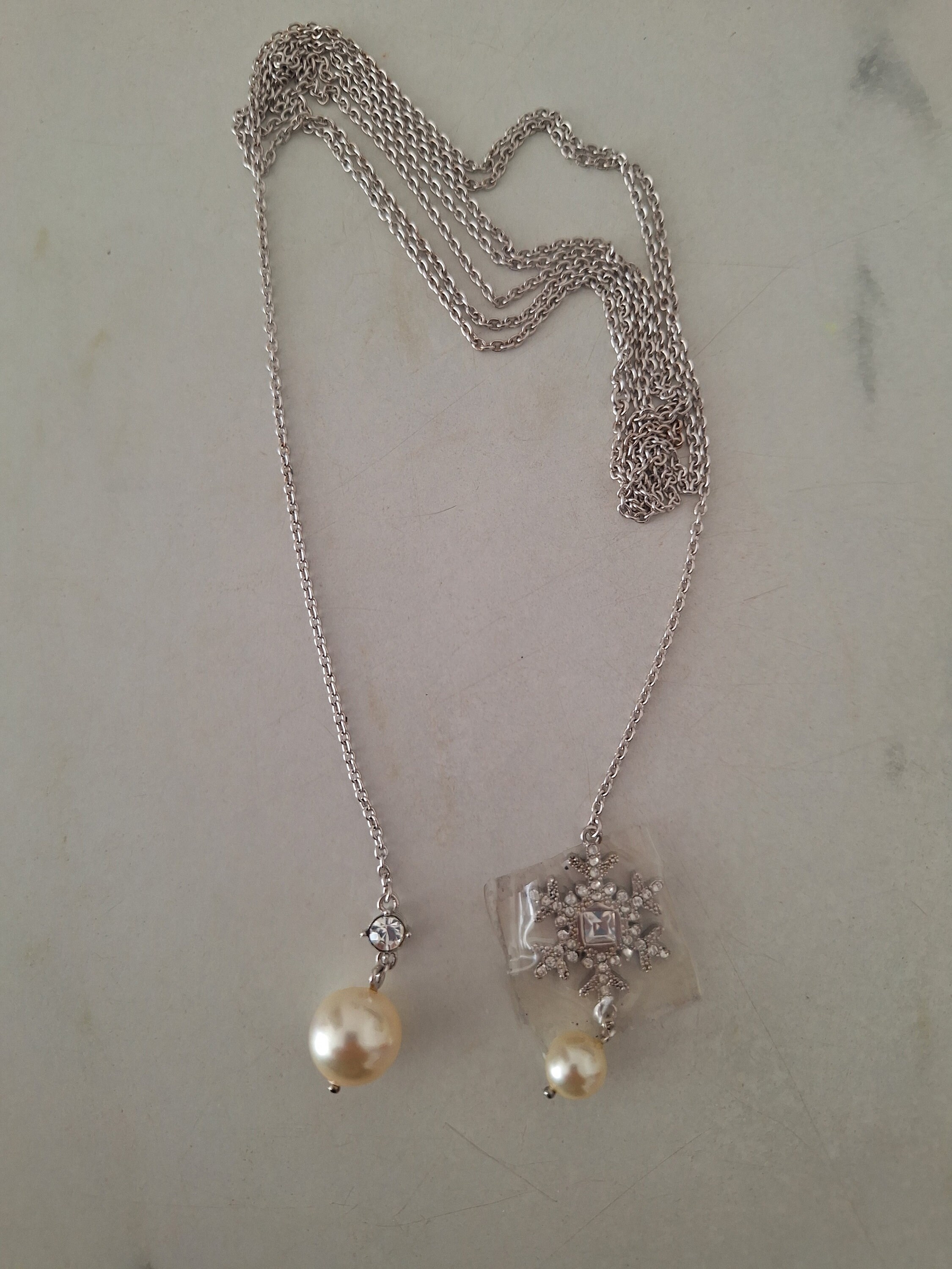 Vintage Miu Miu Sterling Silver Multi Layer Rhinestones and