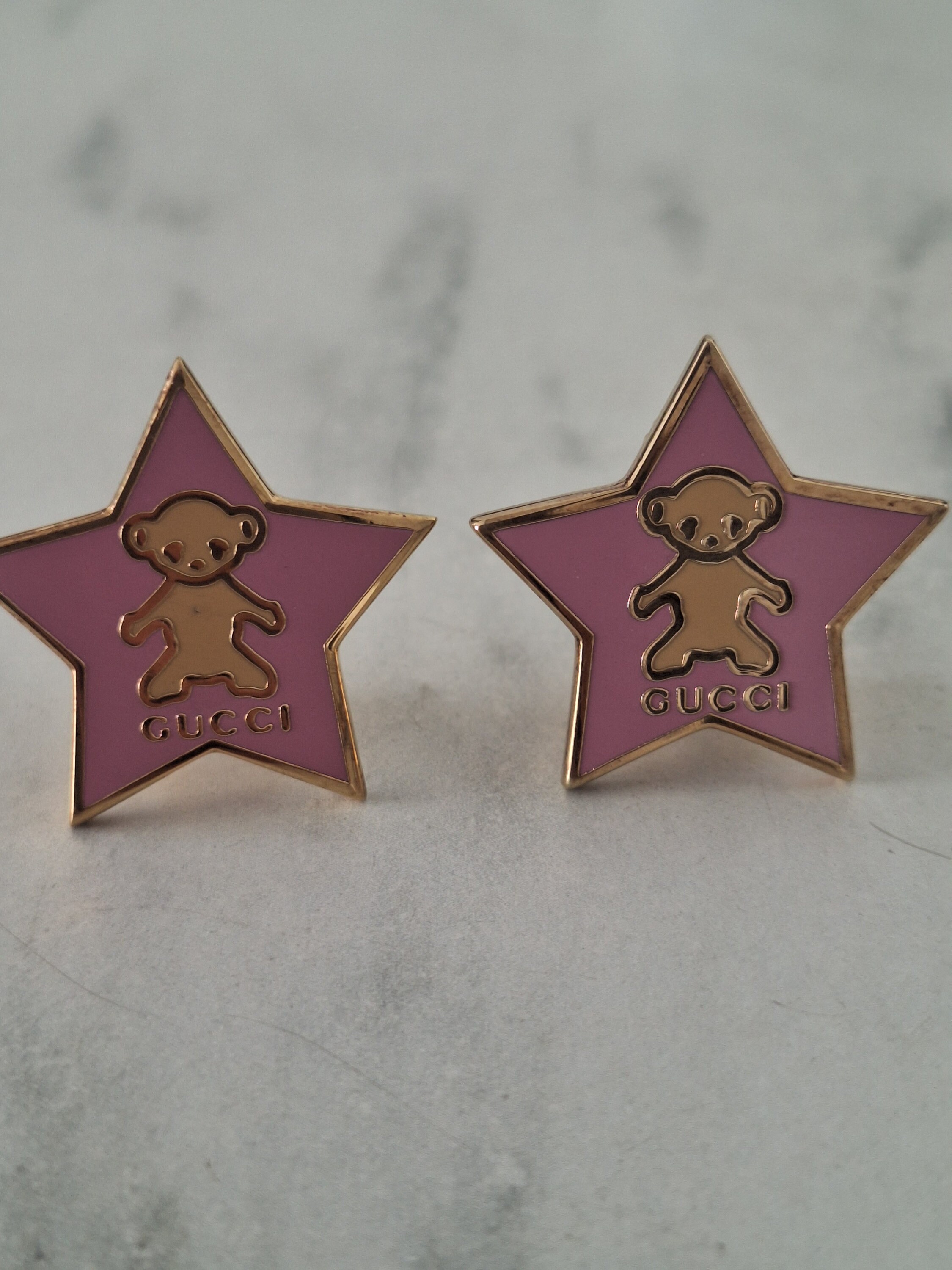 Gucci Pink Star Clip on Earring Etsy Australia