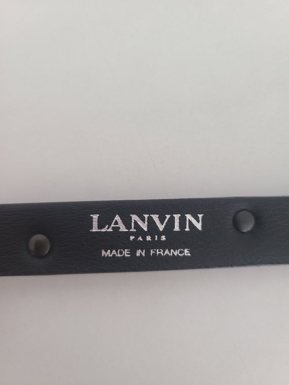Vintage Rare Lanvin Star Crystal Leather Belt - image 2