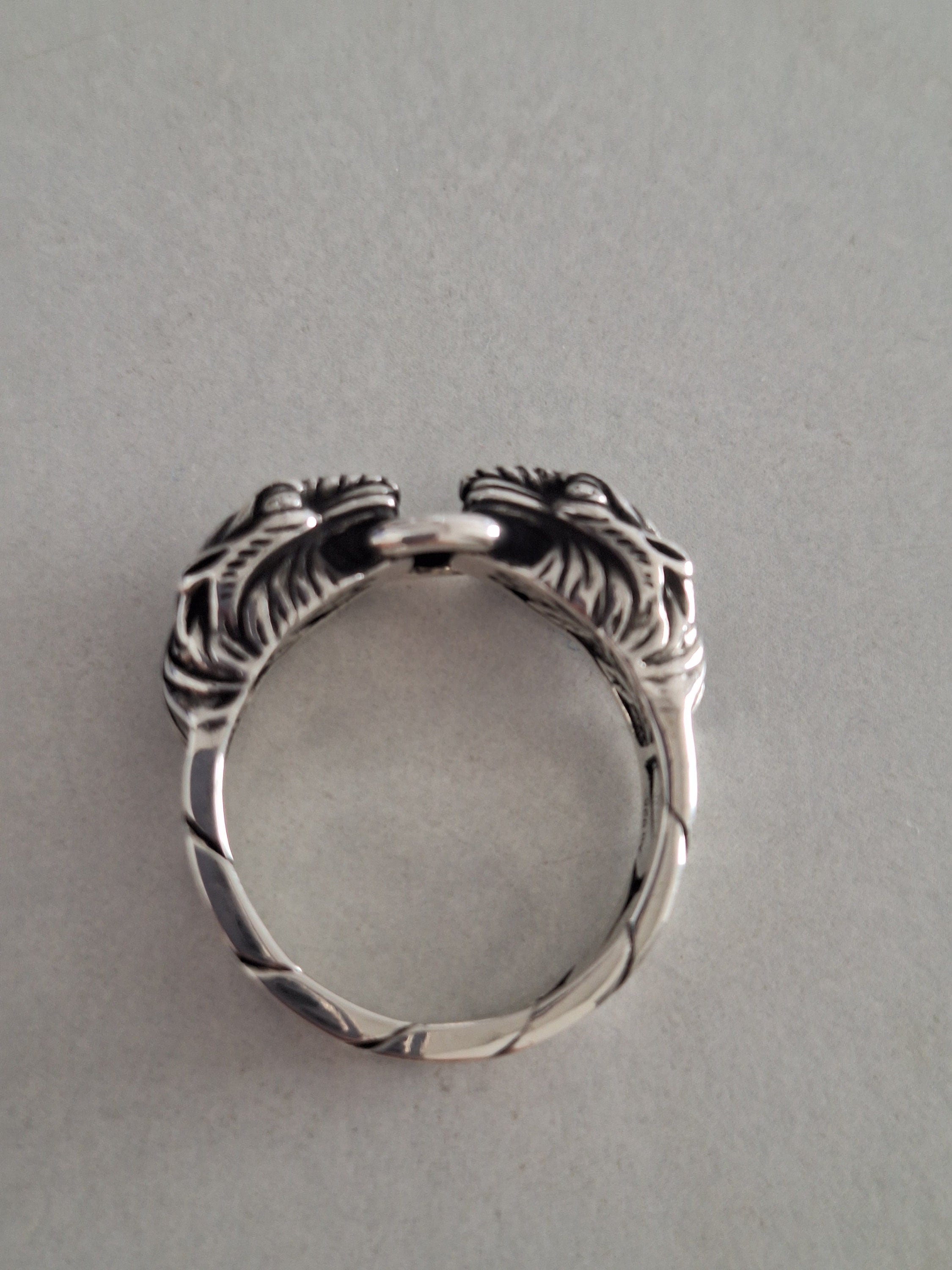 Gucci Unisex Sterling Silver Tiger Ring - Etsy Gucci Unisex Sterling Silver Tiger Ring - Etsy