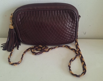 Vintage Bally Brown Leather Handbag