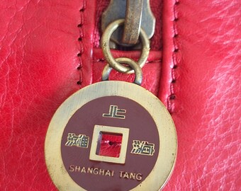 Vintage Shanghai Tang Oriental Leather Handbag Denmark