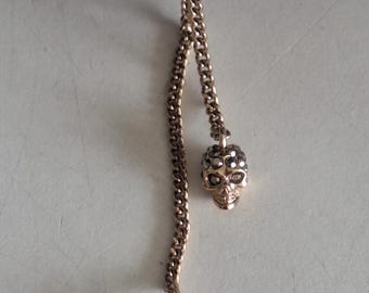 Alexander Mcqueen Unisex Double Wrap Long Skull Crystal
