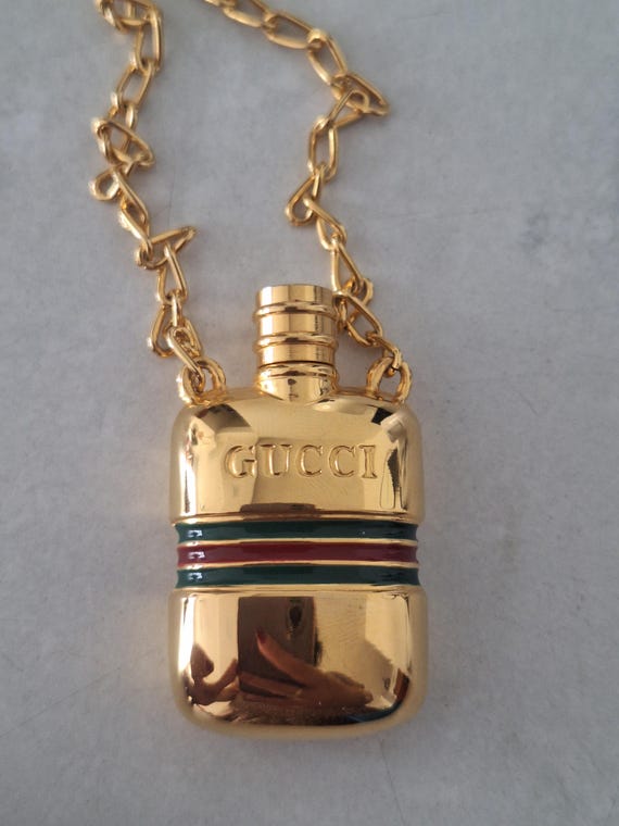 希少なヴィンテージ グッチ香水瓶ネックレス - Etsy 日本 