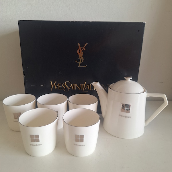 Raro set di tazze da tè da collezione vintage YSL Yves Saint Laurent