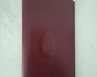 Vintage Cartier Burgundy Long Wallet