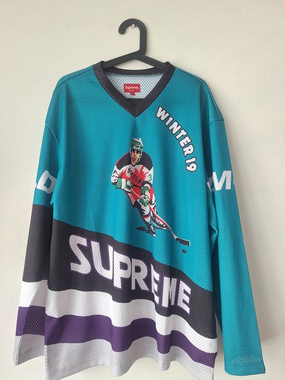 Rare Limited Edition Supreme Hockey Long Sleeve Jersey - Etsy Rare Limited Edition Supreme Hockey Long Sleeve Jersey - Etsy