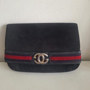 Gucci suede clutch hotsell