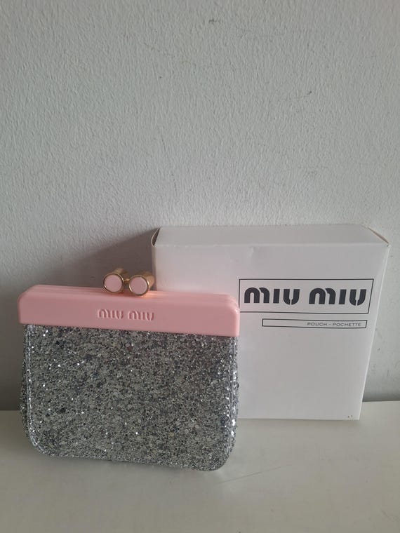 Miu Miu Glittering Kisslock Coin Pouch - Etsy