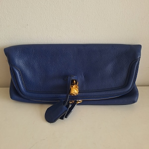 Vintage Alexander McQueen Foldover Leather Clutch