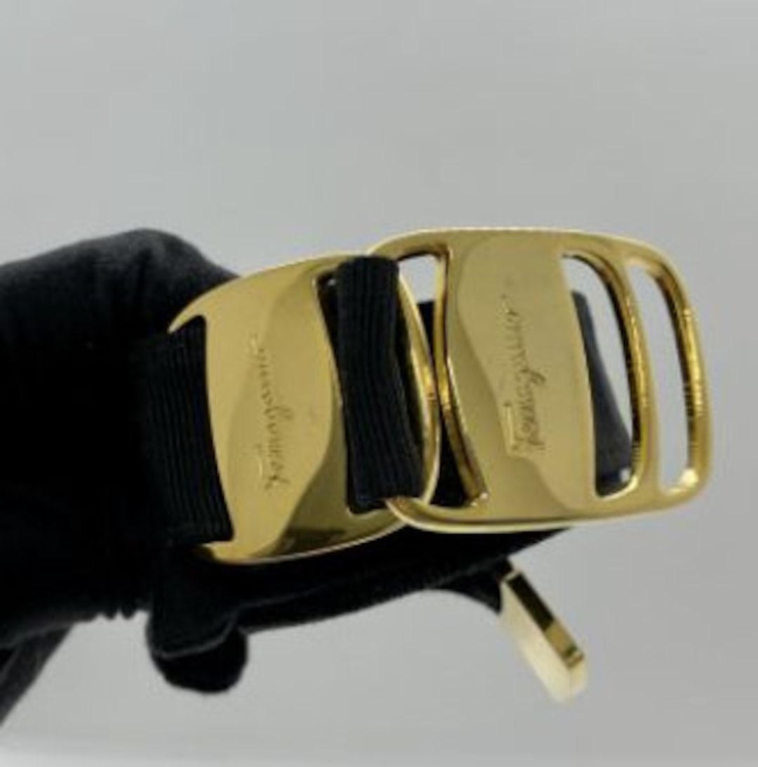 Vintage Salvatore Ferragamo Belt in Gold Hardware - Etsy