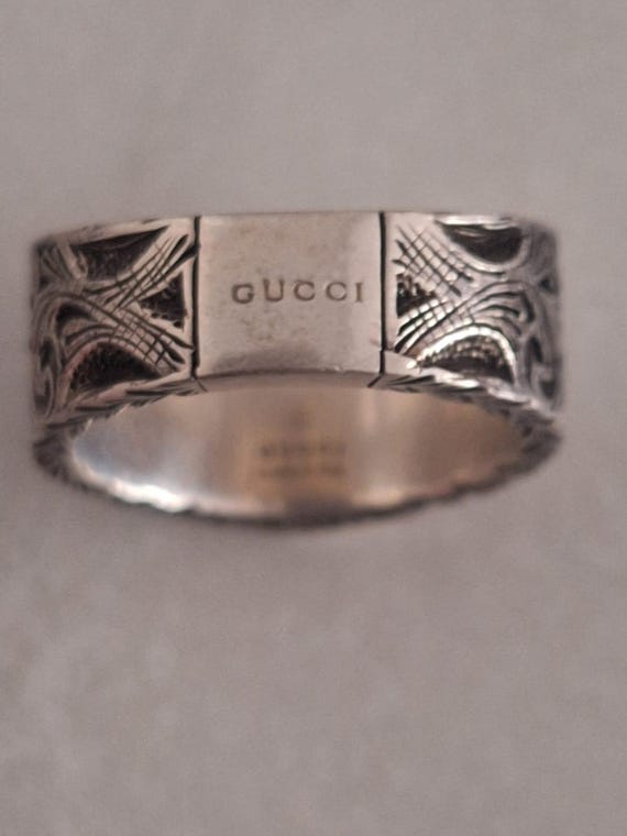[GUCCI ハート型 シルバーリング 13号] グッチ スターリングシルバー ユニセックス ハートリング - Etsy