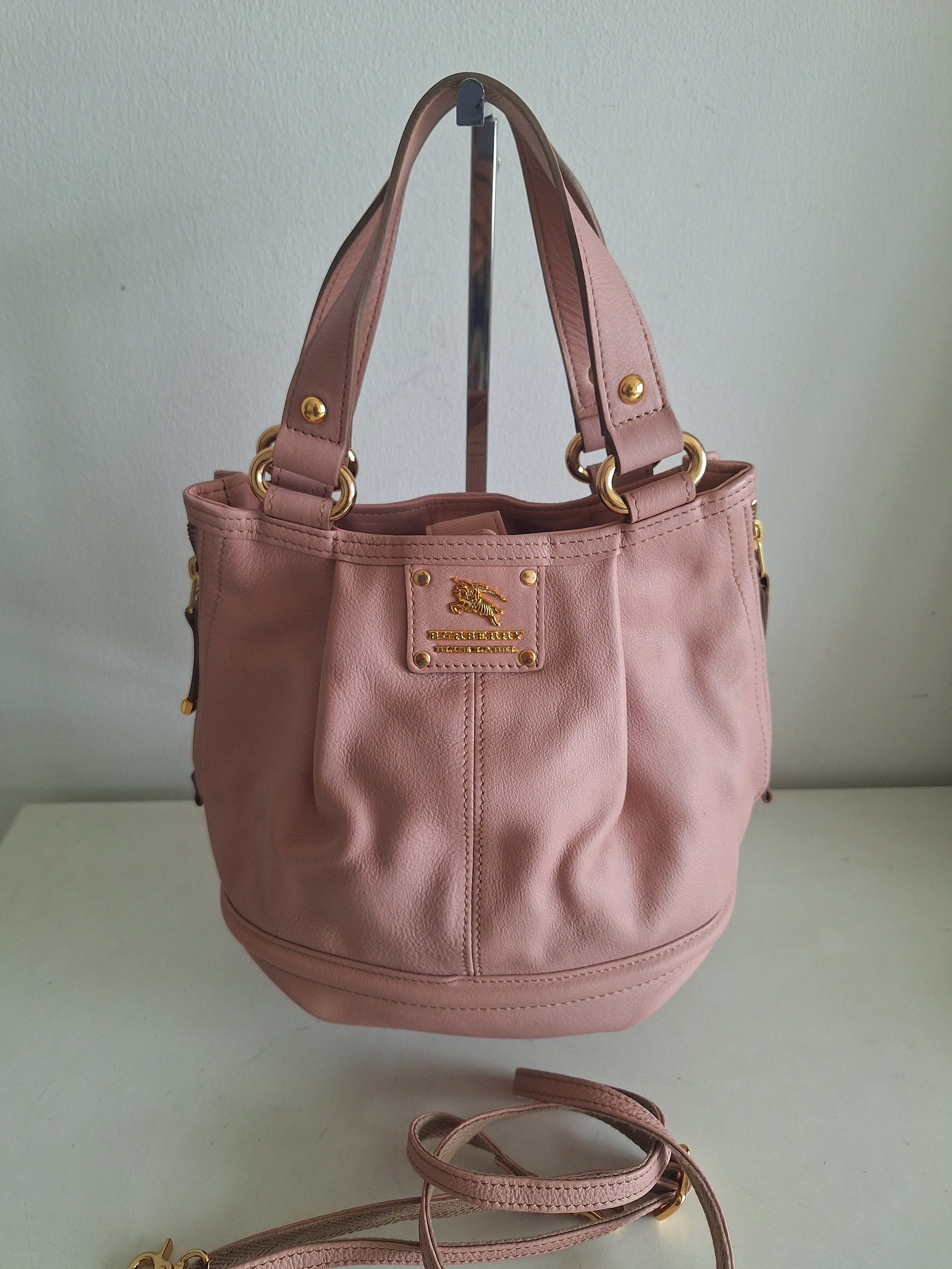 Vintage Burberry Blue Label Pink Leather Handbag - Etsy Vintage Burberry Blue Label Pink Leather Handbag - Etsy